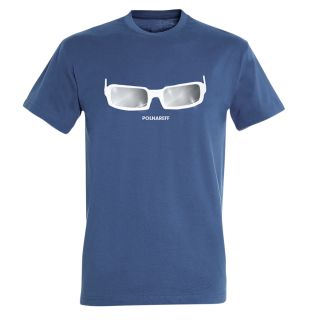 T-shirt BLEU Lunettes Miroir